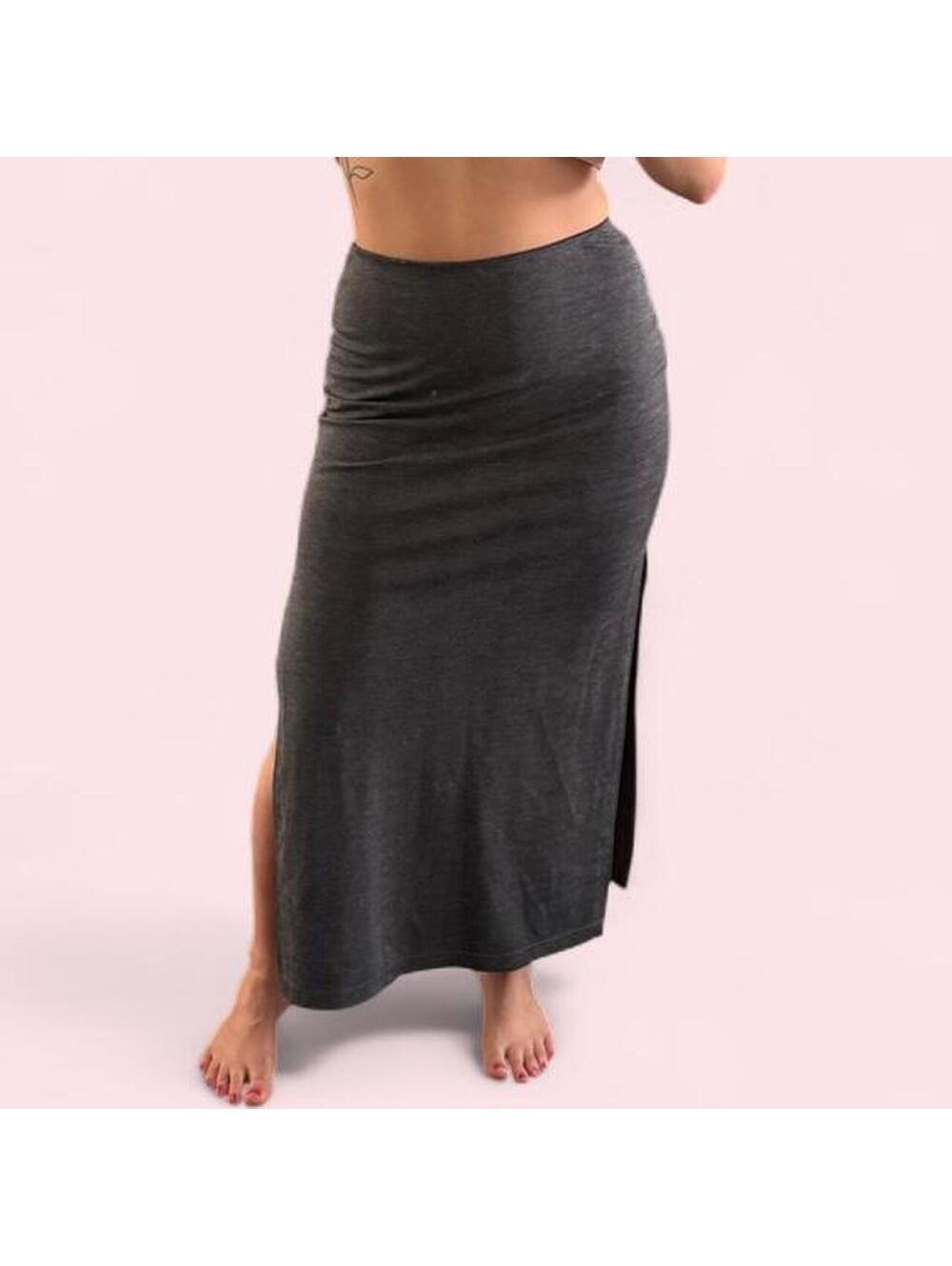 Vintage Joe Benbasset gray maxi skirt with slits
